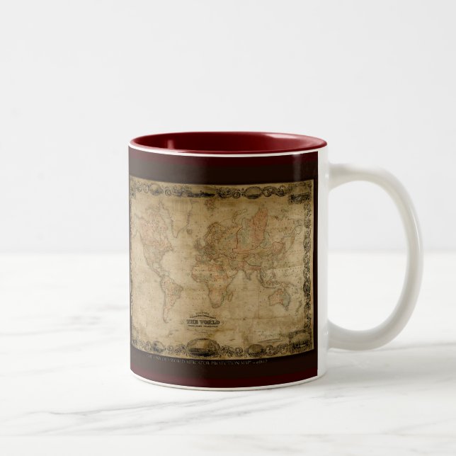 Antique World Map Mugg Series (Höger)