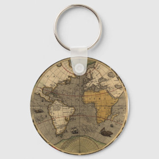 ANTIQUE WORLD MAP Nyckel chain Collection Nyckelring