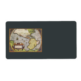 Antique World Map of the Americas, 1570 Fraktsedel