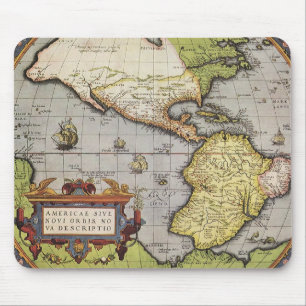 Antique World Map of the Americas, 1570 Musmatta