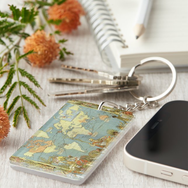 Antique World Map of the British Empire, 1886 (Högra Framsidan)