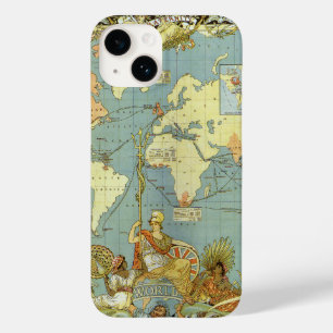 Antique World Map of the British Empire, 1886