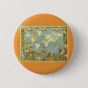Antique World Map of the British Empire, 1886 Knapp