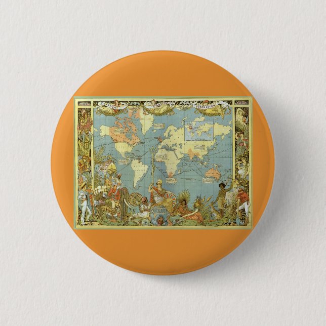 Antique World Map of the British Empire, 1886 Knapp (Framsida)