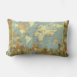Antique World Map of the British Empire, 1886 Lumbarkudde