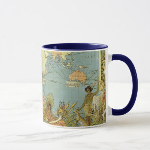 Antique World Map of the British Empire, 1886 Mugg