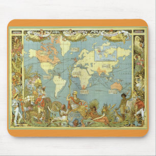 Antique World Map of the British Empire, 1886 Musmatta