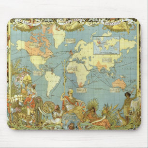 Antique World Map of the British Empire, 1886 Musmatta