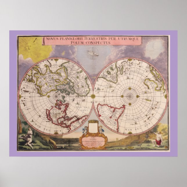 Antique World Map Poster (Framsidan)