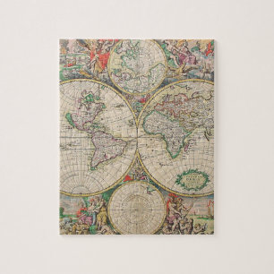 Antique World Map Pussel