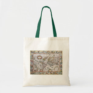 Antique World Map-säckar - välj stil Tygkasse