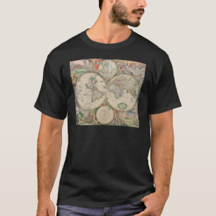 Antique World Map T Shirt