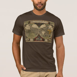 Antique World Map Tee Shirt