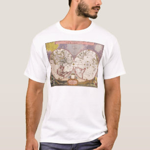 Antique World Map Tee Shirt