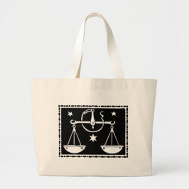 Antique Zodiac Astrological Libra Totebag Jumbo Tygkasse