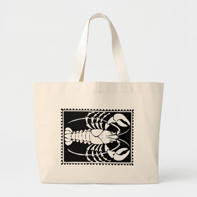 Antique Zodiac Astrology Cancer Totebag Jumbo Tygkasse (Framsidan)