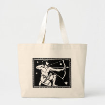 Antique Zodiac Astrology Sagittarius Totebag