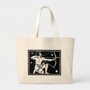 Antique Zodiac Astrology Sagittarius Totebag Jumbo Tygkasse