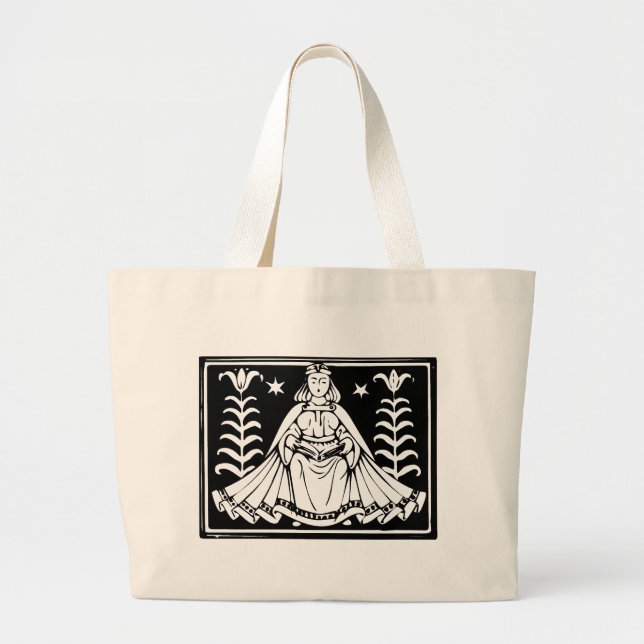 Antique Zodiac Astrology Våg Totebag Jumbo Tygkasse (Framsidan)