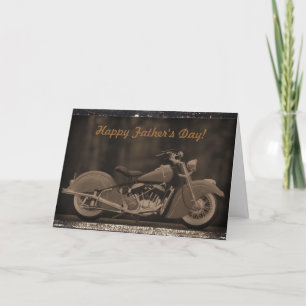 Antiqued motorcykelfotokort kort