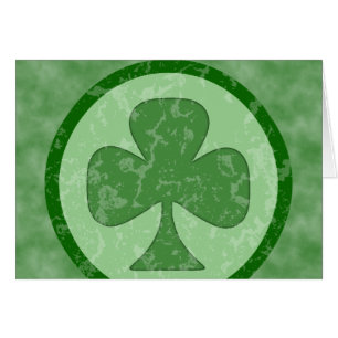 Antiqued Shamrock Hälsningskort