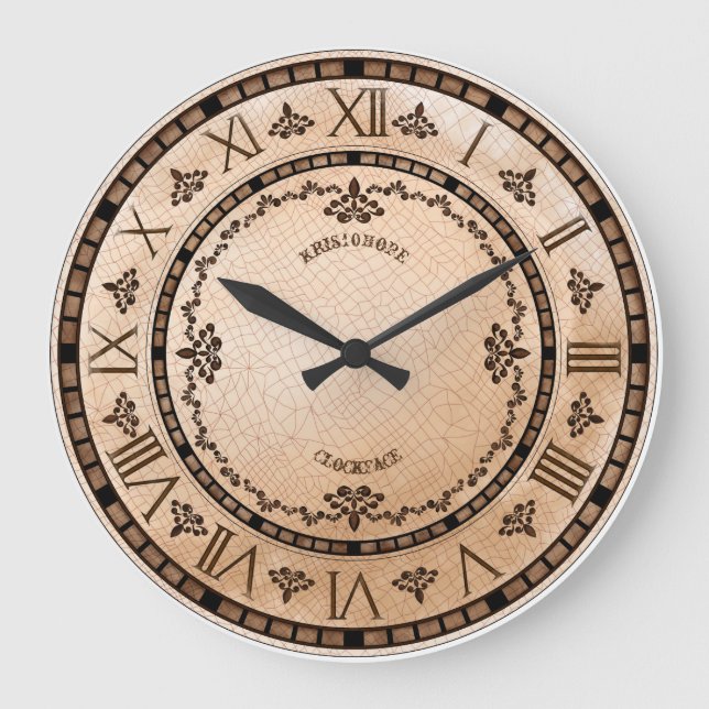 AntiQued Thru Time Stor Klocka (Framsida)