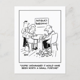 Antiques Disaster. Antique Dealer Valuation. Funny Vykort