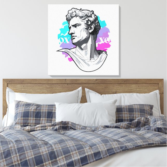 Antiquitets-ekon: Grekisk skulptur Canvastryck (Insitu (sovrum))