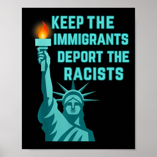 Antirasism - Behålla för invandrare som avvisar ra Poster (Framsidan)