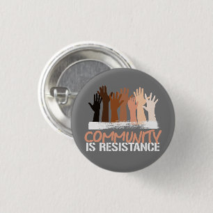 Antirasismen Community är Resistance Square Sticke Knapp