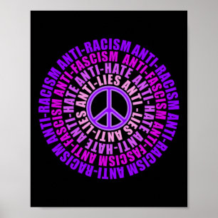 Antirasismen fascism Ljuger Hate ResistVote Shades Poster