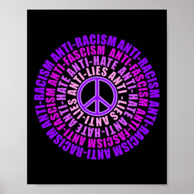 Antirasismen fascism Ljuger Hate ResistVote Shades Poster (Framsidan)
