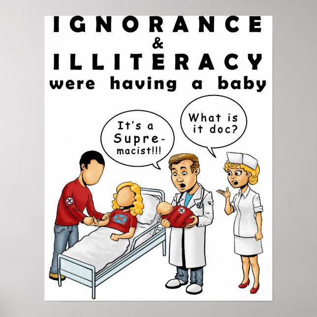 Antirasismen Poster att visa att rasismen föds (Framsidan)