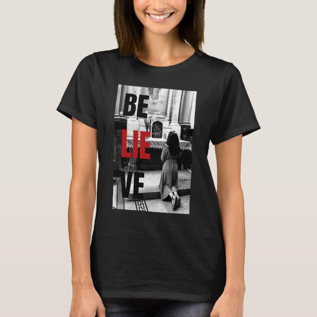 Antireligionsantikist Satan Atheist No God T Shirt (Framsida)