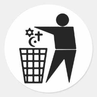 Antireligionsmärkning Runt Klistermärke