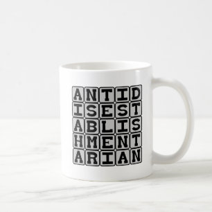 Antirörelse-mot-motsättning-mot-återupprättande-av Kaffemugg