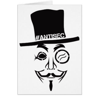 AntiSec AntiSecurity Hackerlogotyp Hälsningskort