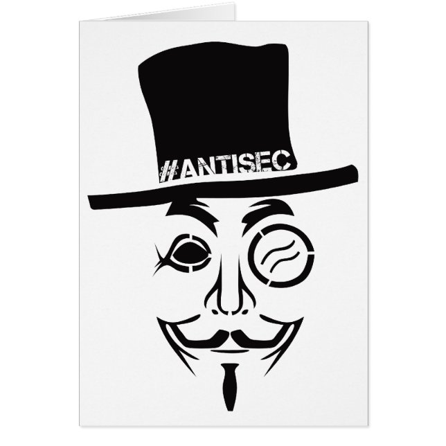 AntiSec AntiSecurity Hackerlogotyp Hälsningskort (Framsidan)