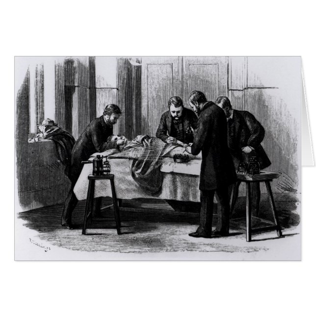 Antiseptisk kirurgi, 1882 hälsningskort (Framsidan Horizontal)