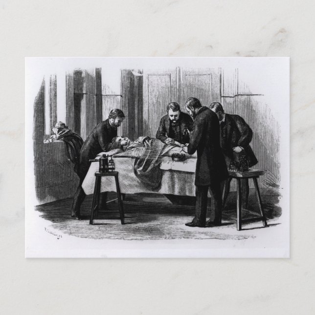 Antiseptisk kirurgi, 1882 vykort (Framsida)