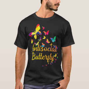 Antisocial antisocial fjäril t shirt
