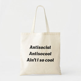 Antisocial Antisocool Är Inte Roligt Introvert Cit Tygkasse