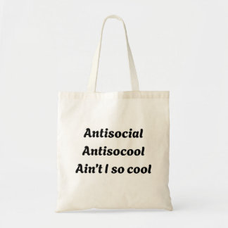 Antisocial Antisocool Är Inte Roligt Introvert Cit Tygkasse