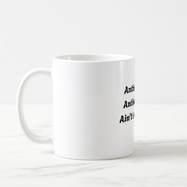 Antisocial Antisocool Rolig Introvert Citat Unisex Kaffemugg (Vänster)