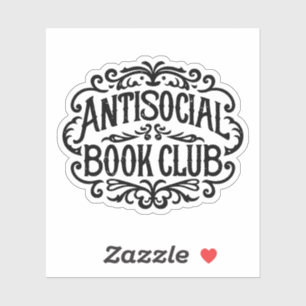 Antisocial bok klubb klistermärken
