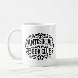 Antisocial bokklubb introvert läsare kaffemugg