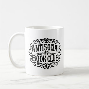 Antisocial bokklubb introvert läsare kaffemugg