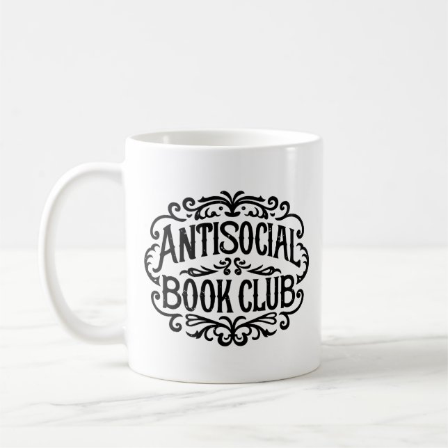 Antisocial bokklubb introvert läsare kaffemugg (Vänster)