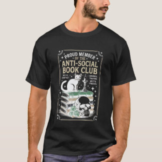Antisocial bokklubbskatt grafik t shirt