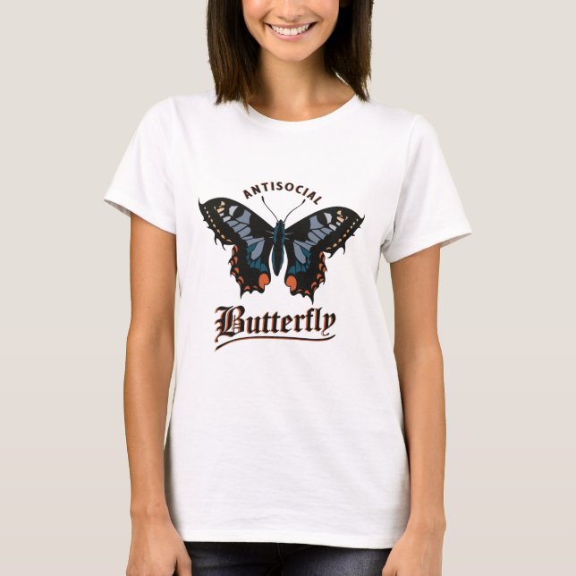 Antisocial Butterfly T-Shirt (Framsida)